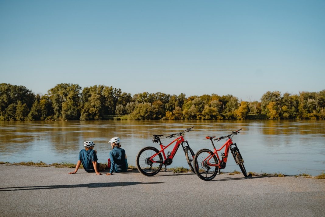 Gross RadfahrerAnDerDonauAuDonau37©WGDDonauOberoesterreichTourismusGmbHCMVisuals3