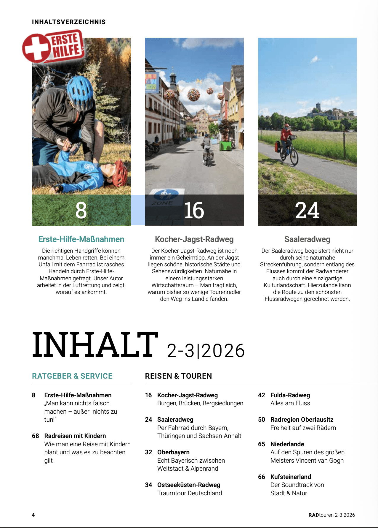 RADtouren Ausgabe 2.3/26 (ePaper) 2 RADtouren Ausgabe 2.3/26 (ePaper)