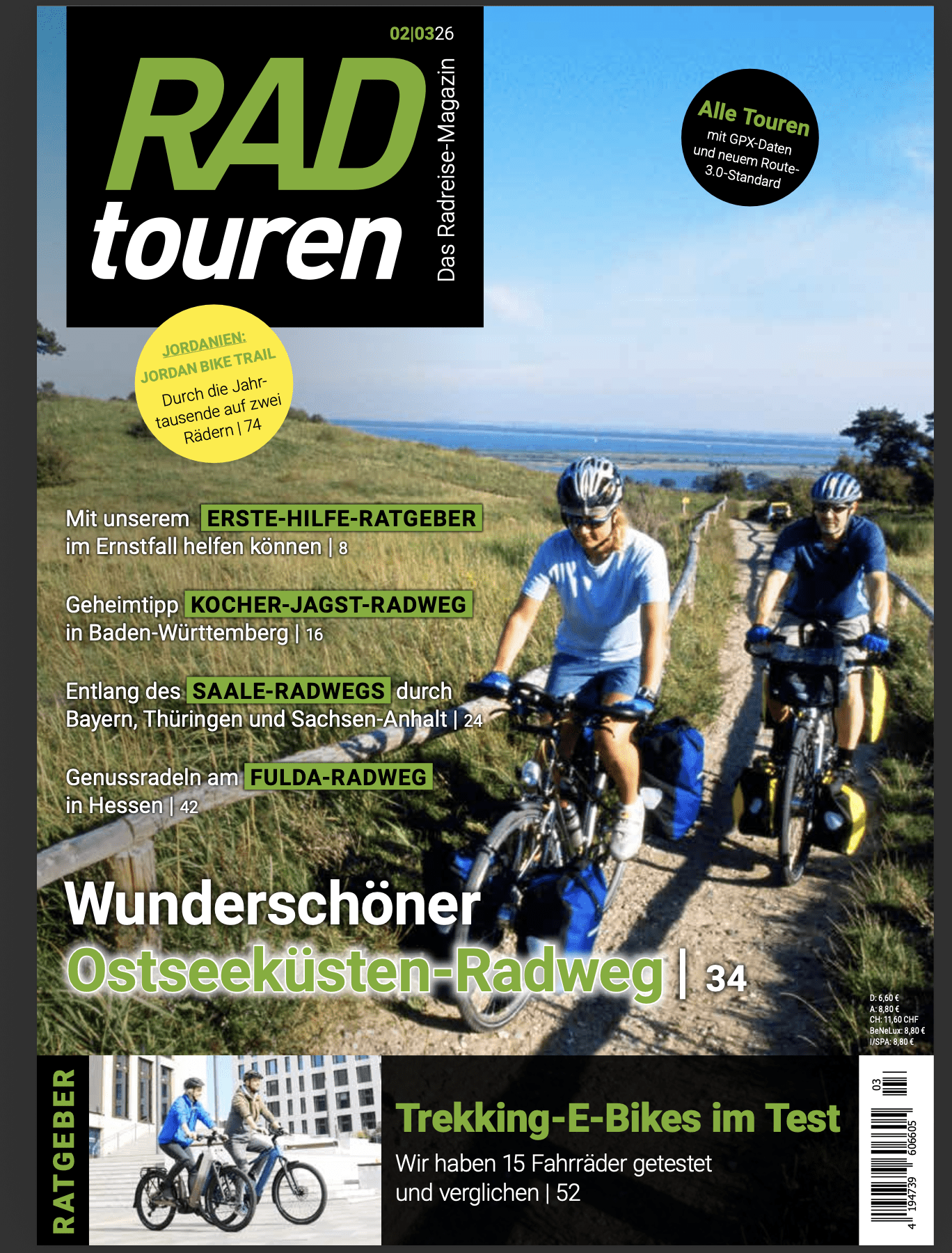 RADtouren Ausgabe 2.3/26 (ePaper) 1 Radtouren Magazin 02326 Titel