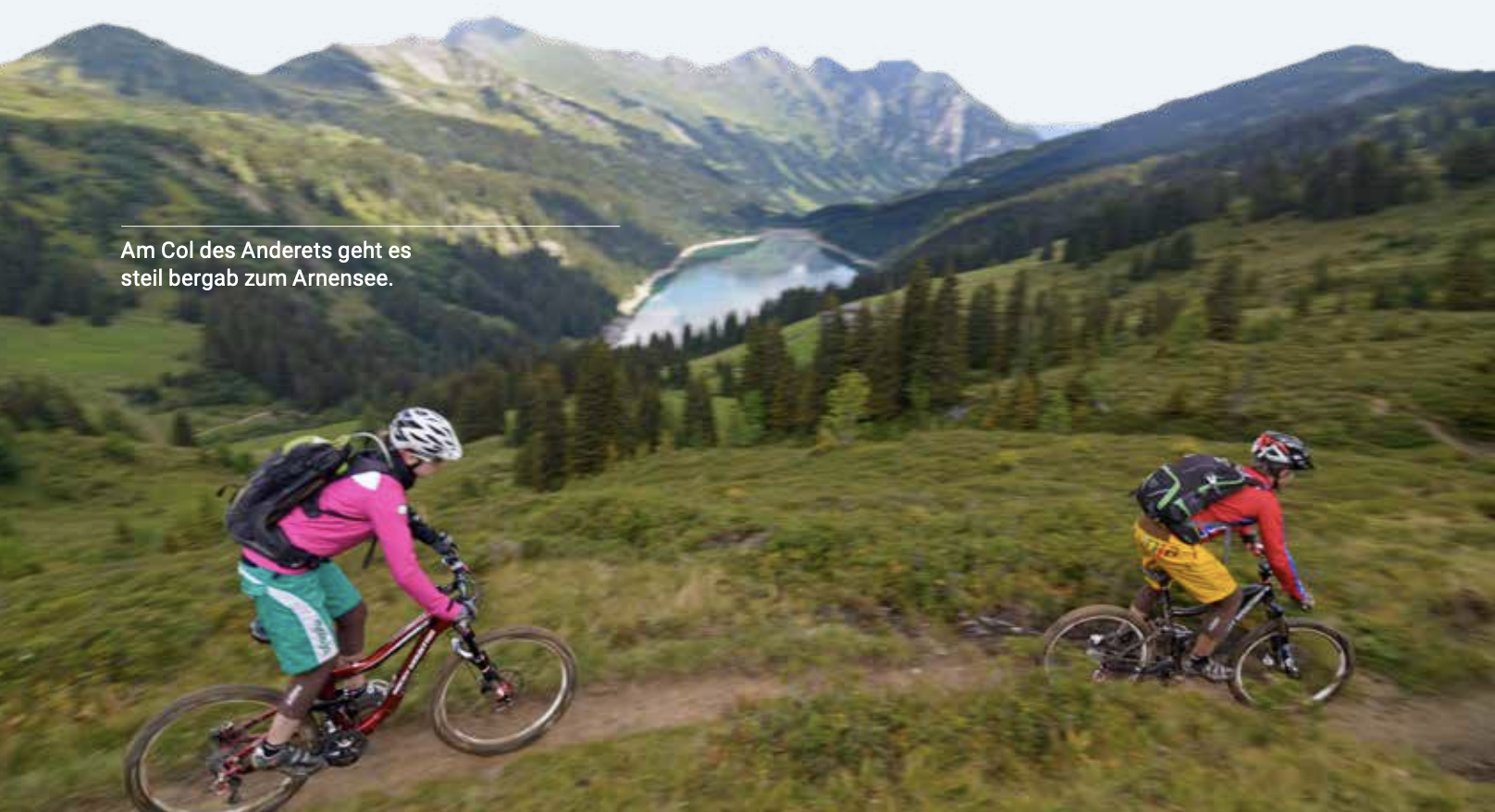 Schweiz: Noble Trails durch himmlische Gefilde 1 Biker am Am Col des Anderets ©Norbert Eisele-Hein